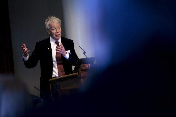 Lars Klareskog, Prize Lectures 3 May. Photo: Markus Marcetic, the Royal Swedish Academy of Sciences.
