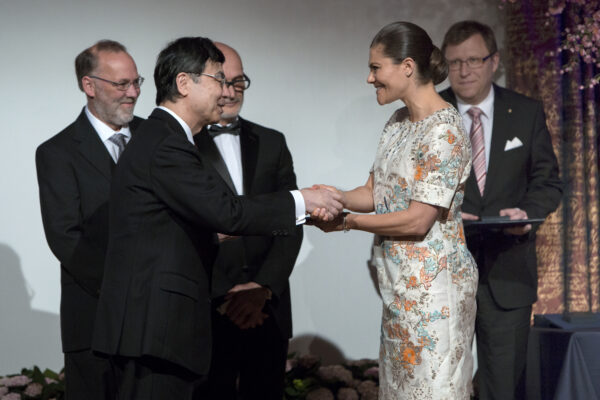 Shimon Sakaguchi receives the Crafoord Prize from the hands of H.R.H Crown Princess Victoria of Sweden, at the Prize Award Ceremony 18 May 2017. Photo: Markus Marcetic, the Royal Swedish Academy of Sciences.