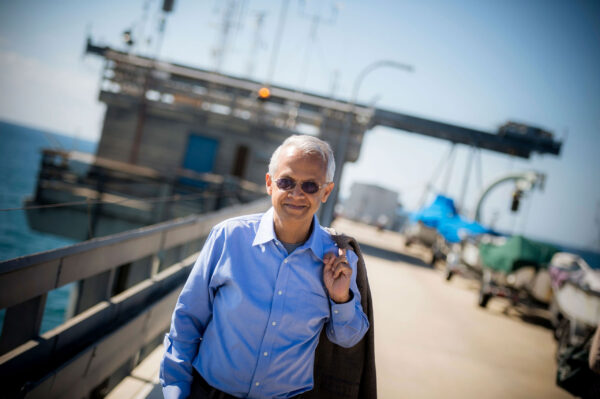 Ramanathan outside on pier